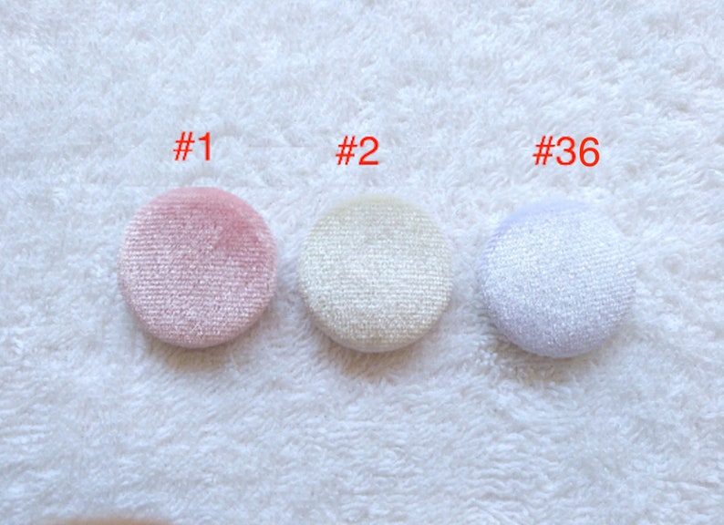 3-10Pcs Round button, Velvet button, Fibre button, Round beads, Color beads, Jewelry Making, Clothing buttons image 3