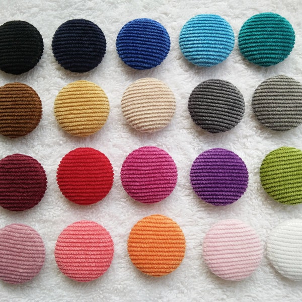 3 - 10 pcs, Round button, Corduroy button, Fibre button, Round beads, Color beads, Jewelry Making, Clothing buttons