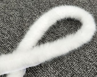 3 M Sewing Supply Material, FAUX Mink Fur Trim for Sewing,cream off White  Fur Trim Sewing Craft, Thin Fur Trim, FAUX Mink Fur Trim 