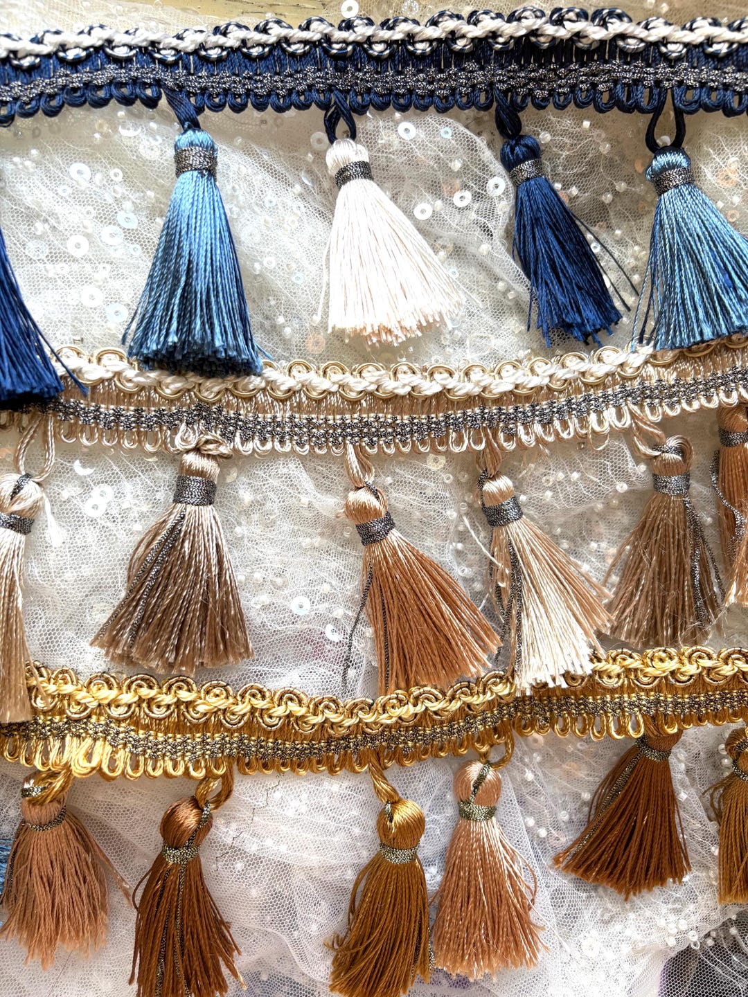 1 Meter Color Tassel Trim: Cotton Blend Lace for Home Decor - Etsy