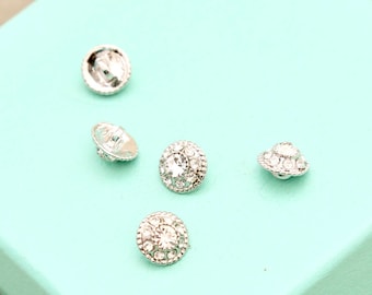 5 Pieces - Rhinestone Buttons, Crystal Rhinestone Buttons, Crystal Button, Crystal buttons for clothing, Rhinestone Shank Button