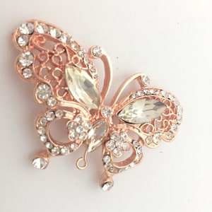 Crystal Rhinestone Butterfly Pendant: Wedding Jewelry Charm
