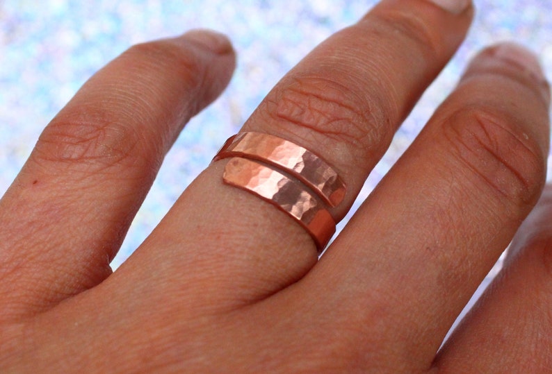 Copper Arthritis Ring Adjustable Band Etsy