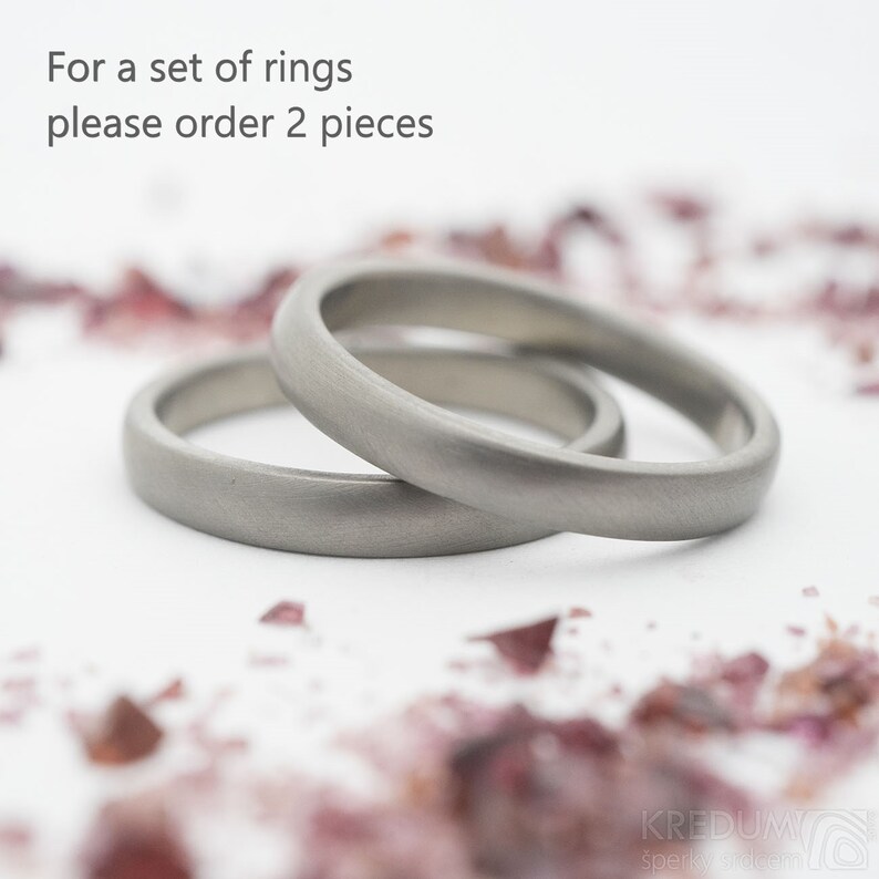 TITANIUM Simple Wedding Band CUSTOM Made Matte or Polished Etsy