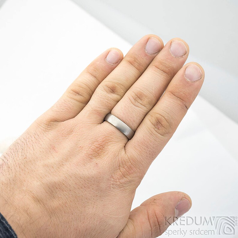 TITANIUM Simple Wedding Band CUSTOM Made Matte or Polished Etsy