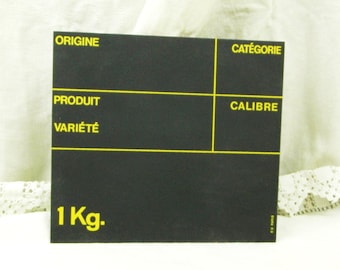 Vintage French Black Chalk Board Market Stall Price Sign, Provencal Mediterranean Home Decor, Retro Brocante Country Cottage Interior France