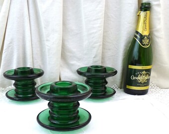 Isolador de poste elétrico grande vintage francês em vidro verde CD 1066.3, castiçal grande estilo industrial retrô francês, iluminação de estilo antigo