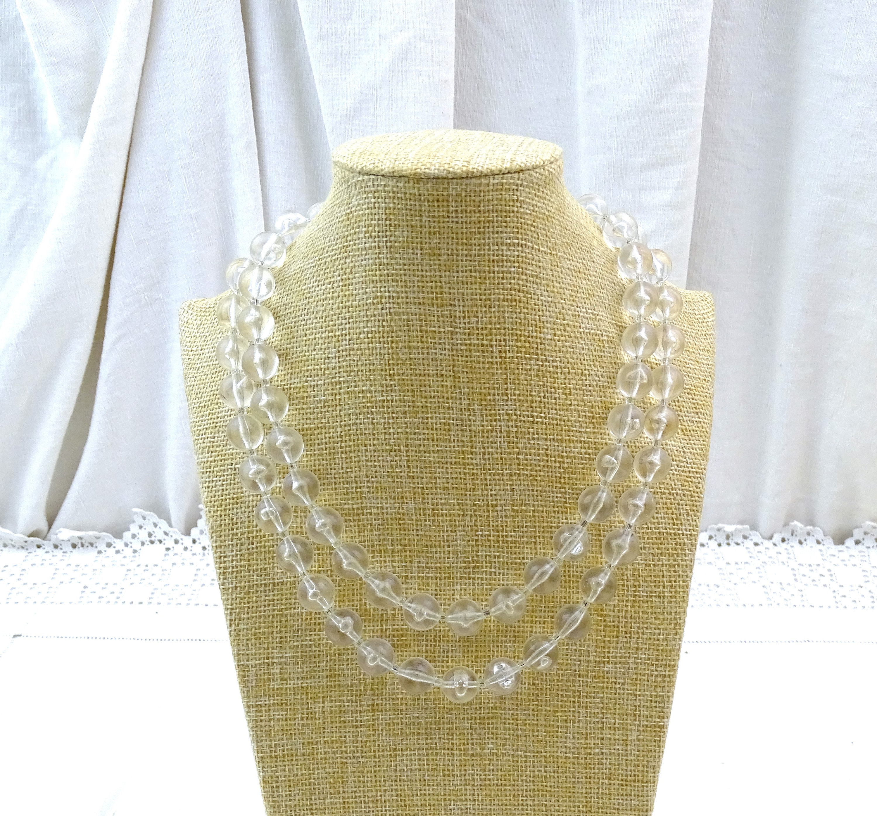 Pools of Light Style Lucite Beads Choker Necklace
