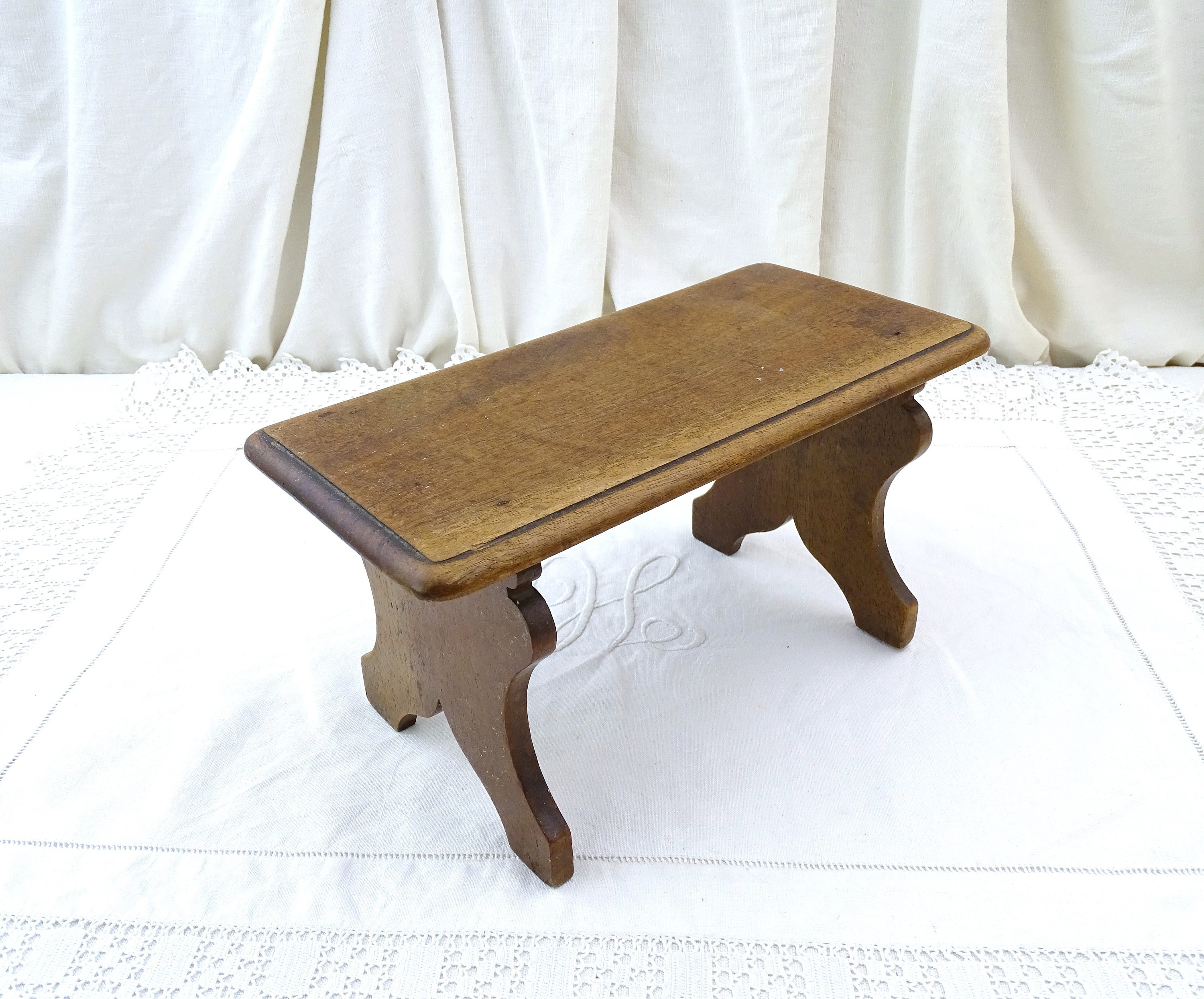Vintage wooden footstool deals