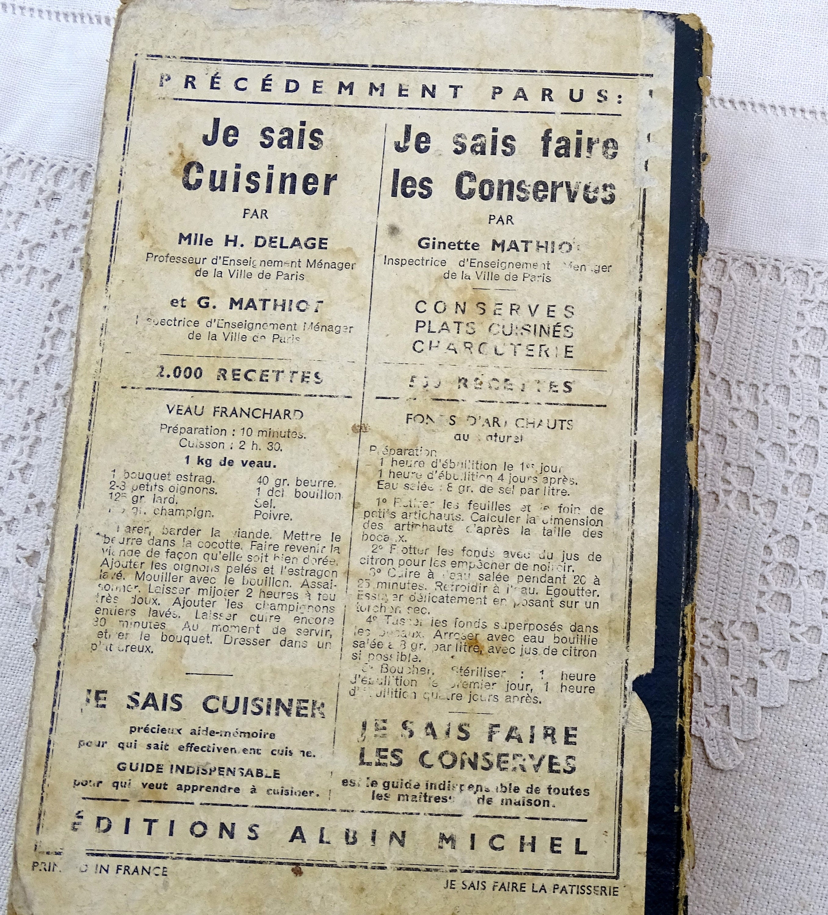 Buy Vintage French Preserving Cookbook Je Sais Faire Les