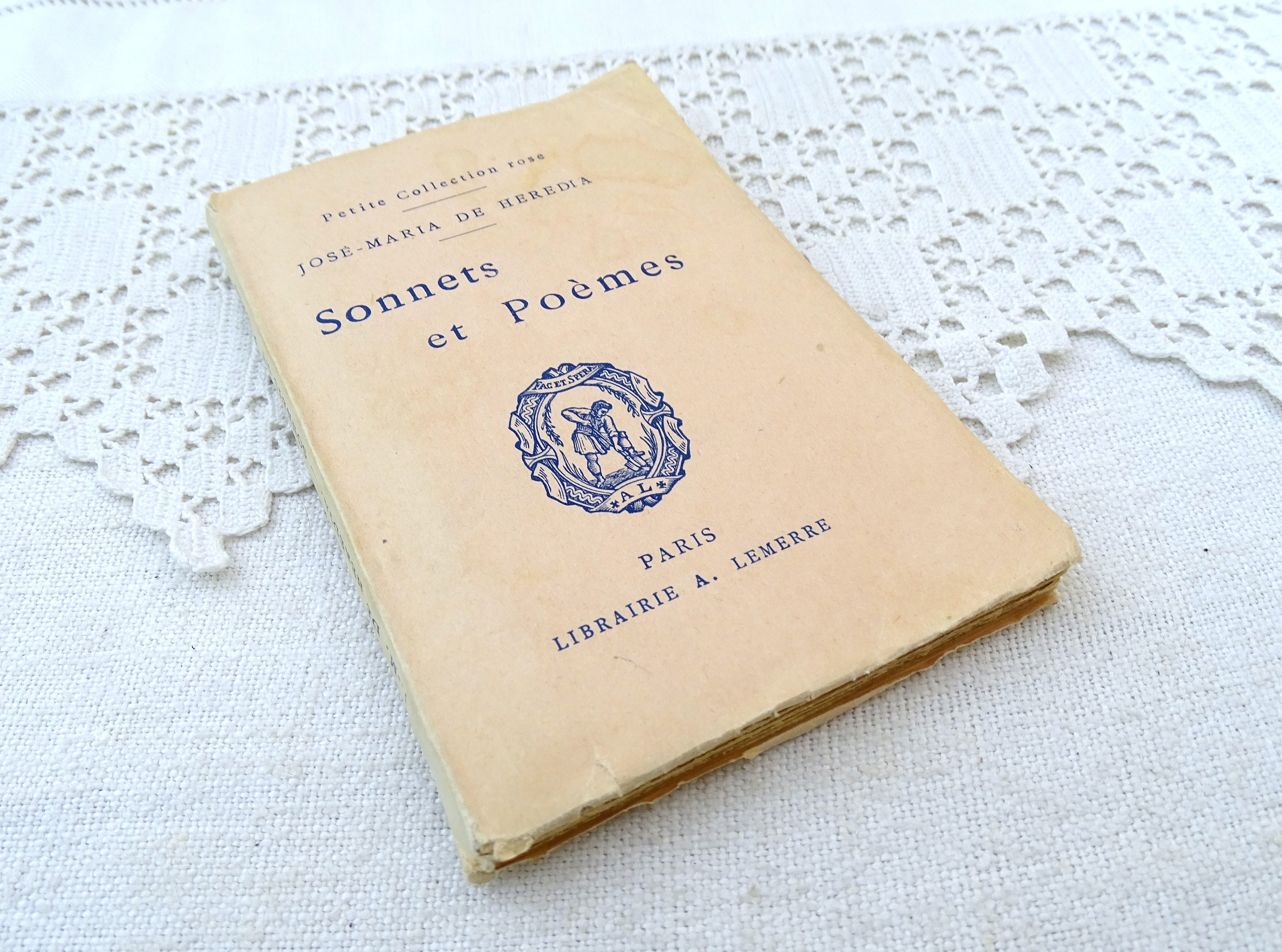 Small Vintage French Pocket Poetry Booklet Sonnet et Poèmes by José ...