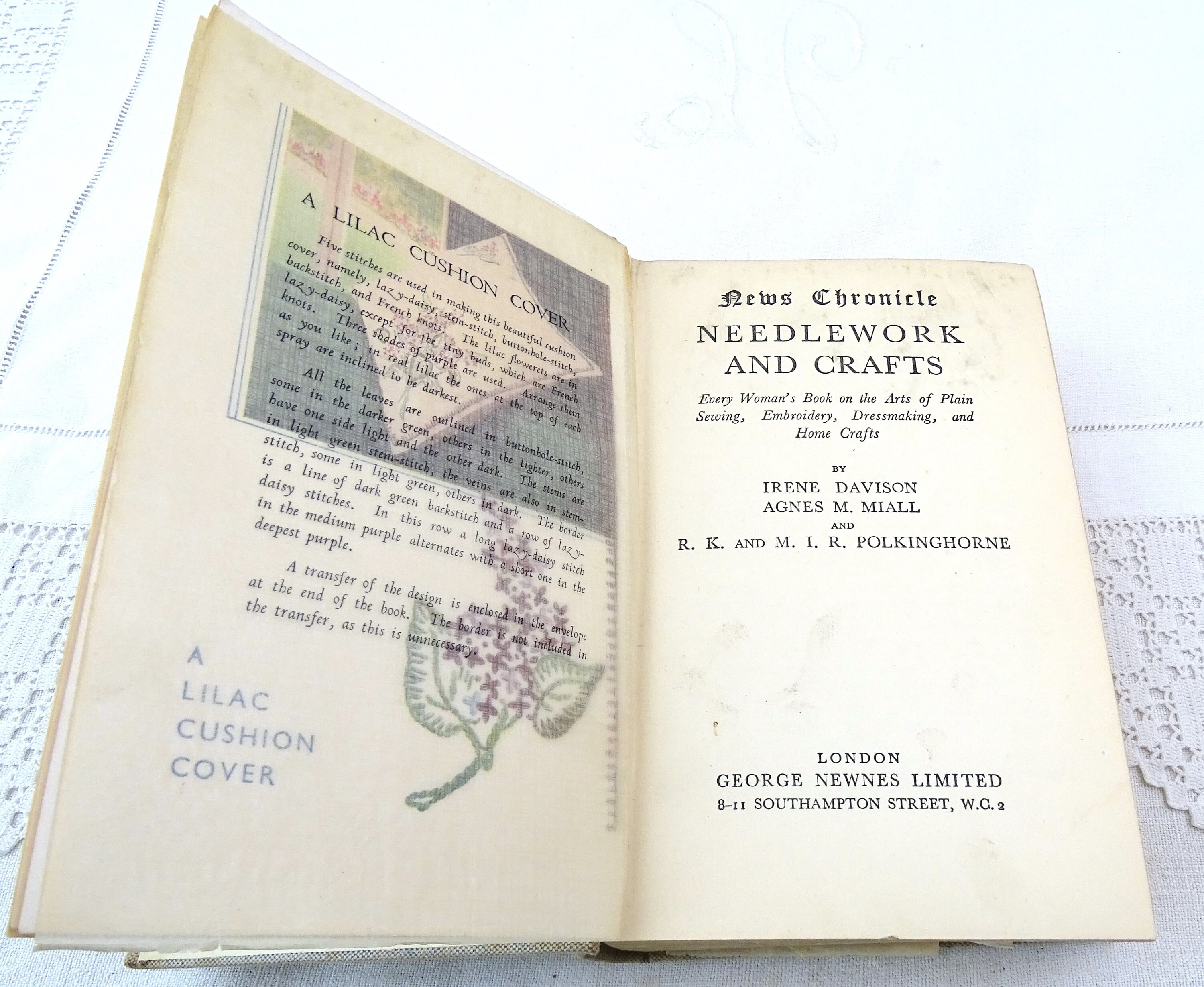 Vintage News Chronicle Needlework and Crafts by Irene Davison Agnes M.Miall and Polkinghorne
