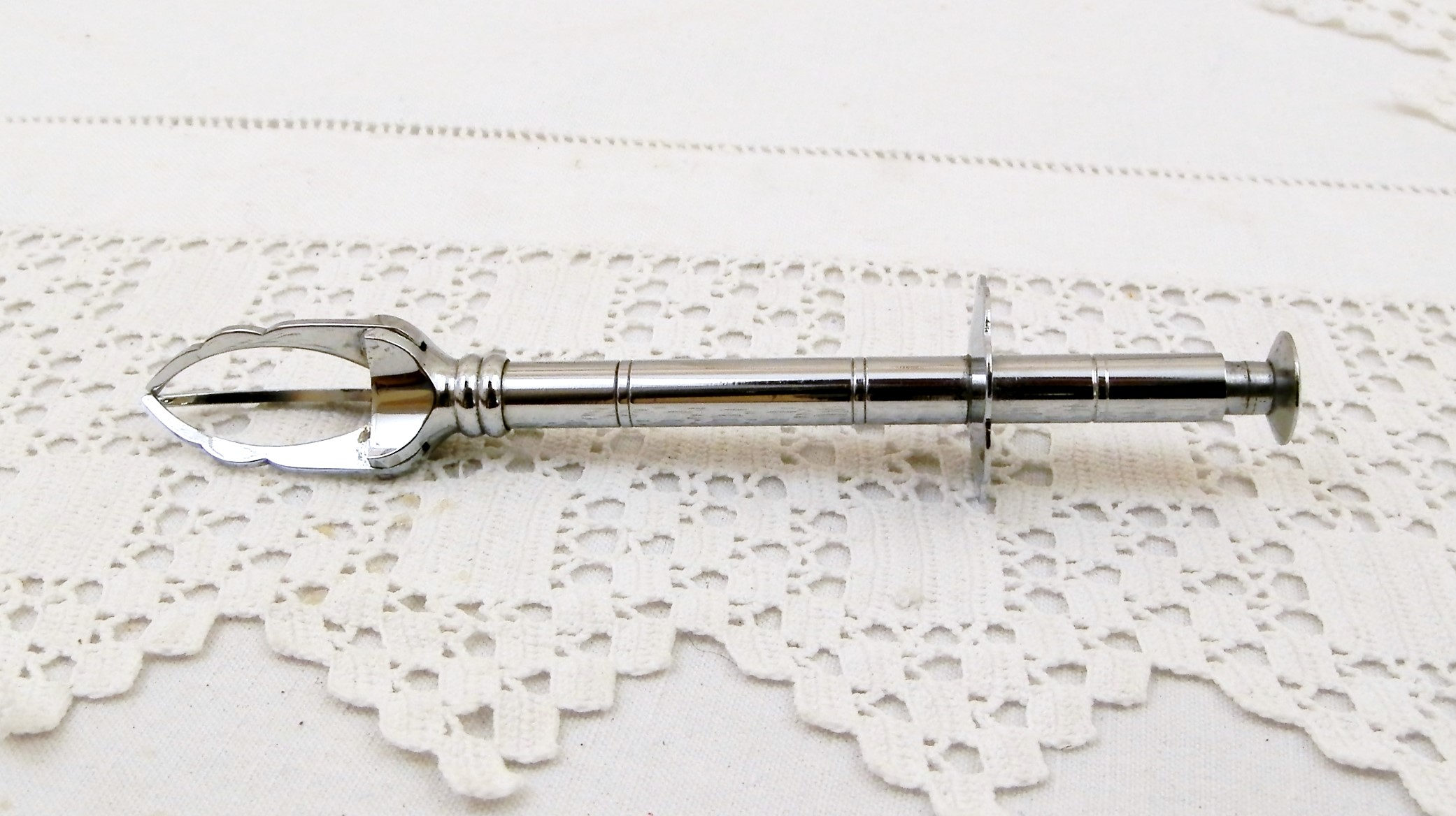 Vintage Sugar Tongs / Sugar Pincers with Satin Lined Box from France