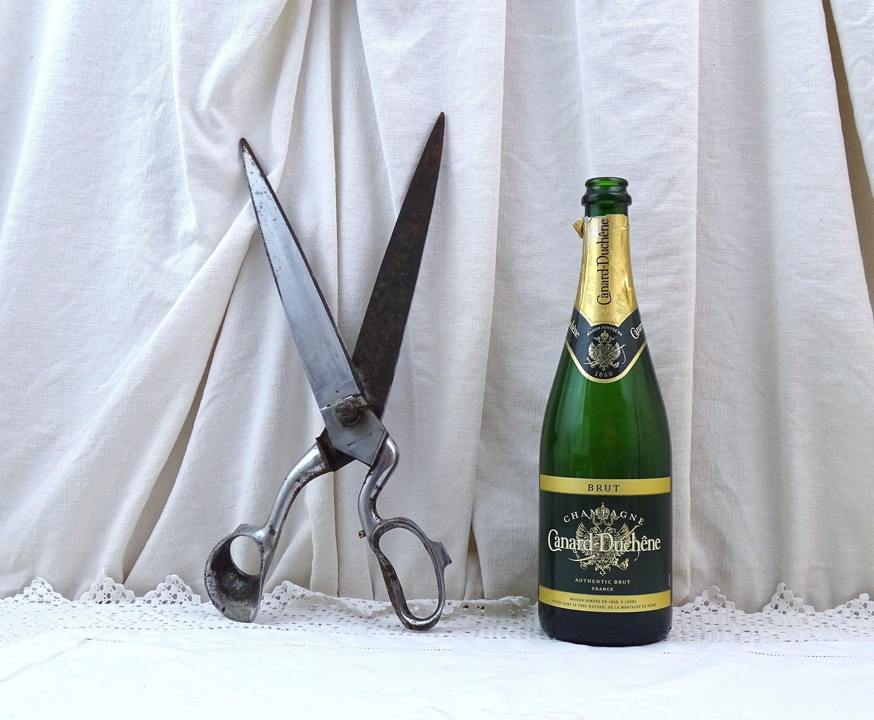 Vintage Large Heavy Metal Scissors Farm Shears (c.1940s)