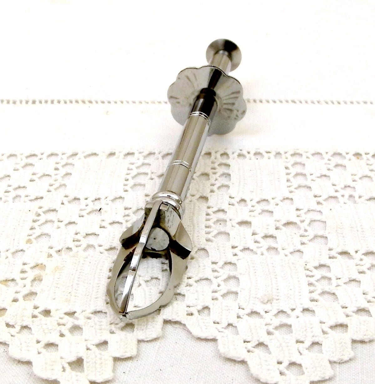 Vintage Sugar Tongs / Sugar Pincers with Satin Lined Box from France