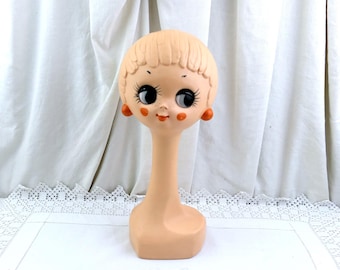 希少なヴィンテージツイギーヘッド - マネキンモデル - レトロな帽子