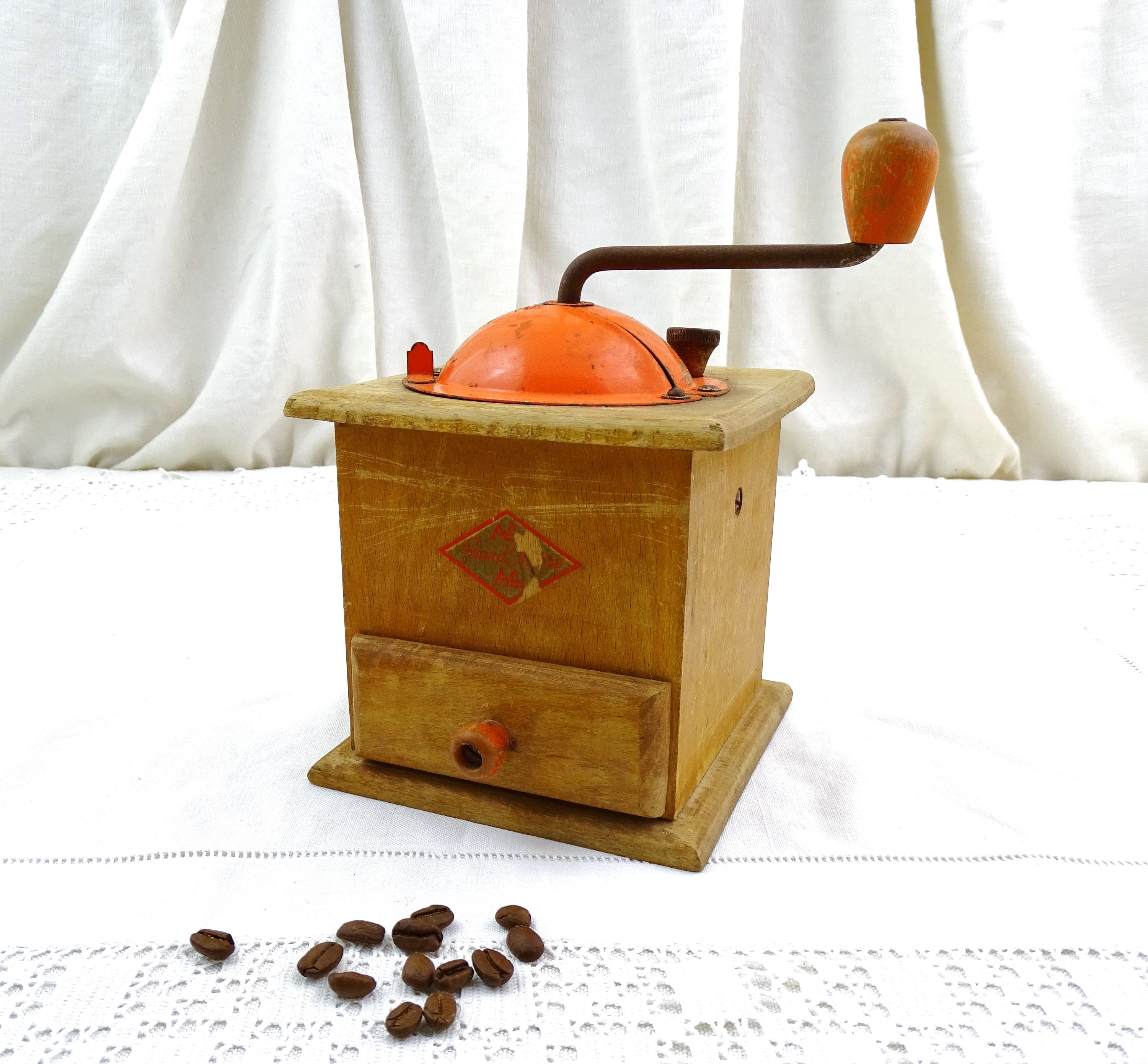 Antique Coffee Maker in Tin, 30s, Italian, Farm Kitchen Décor, Rustic  Cuisine, Ancient Farm, Handmade, 