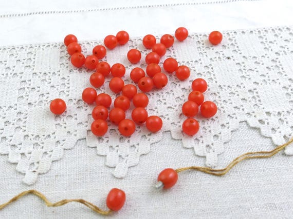 Vintage Pink Bakelite Broken Beaded Necklace in Need of Repair with Clasp 41 Beads, Retro Catalin Lose Beads from Jewelry Could be Restrung