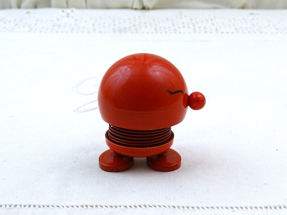 Vintage Mid Century 1960s Hoptimist Designed by Hans Gustav Ehrenreich Bumble Bobble Head Danemark in Red, Retro MCM Desk Top Adult Toy