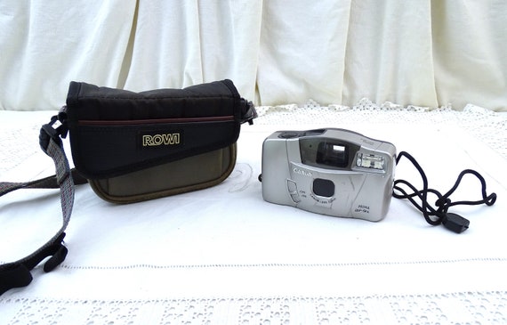 Vintage Canon Prima BF-9s Film Photo Analog Camera with Carrying Case, Retro 1990s Photography Camera, Kodak Style Photographic Photograph