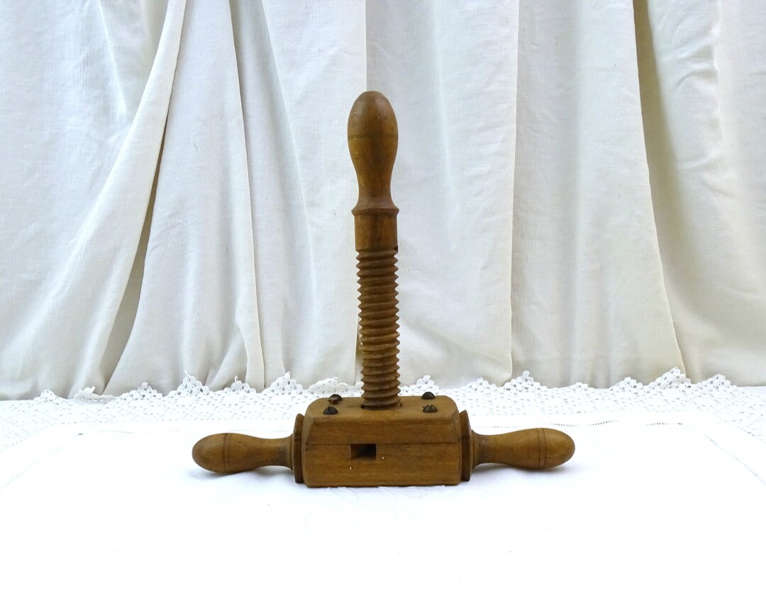 Antique French Wooden Thread Box and Tap Vintage Carpentry Etsy