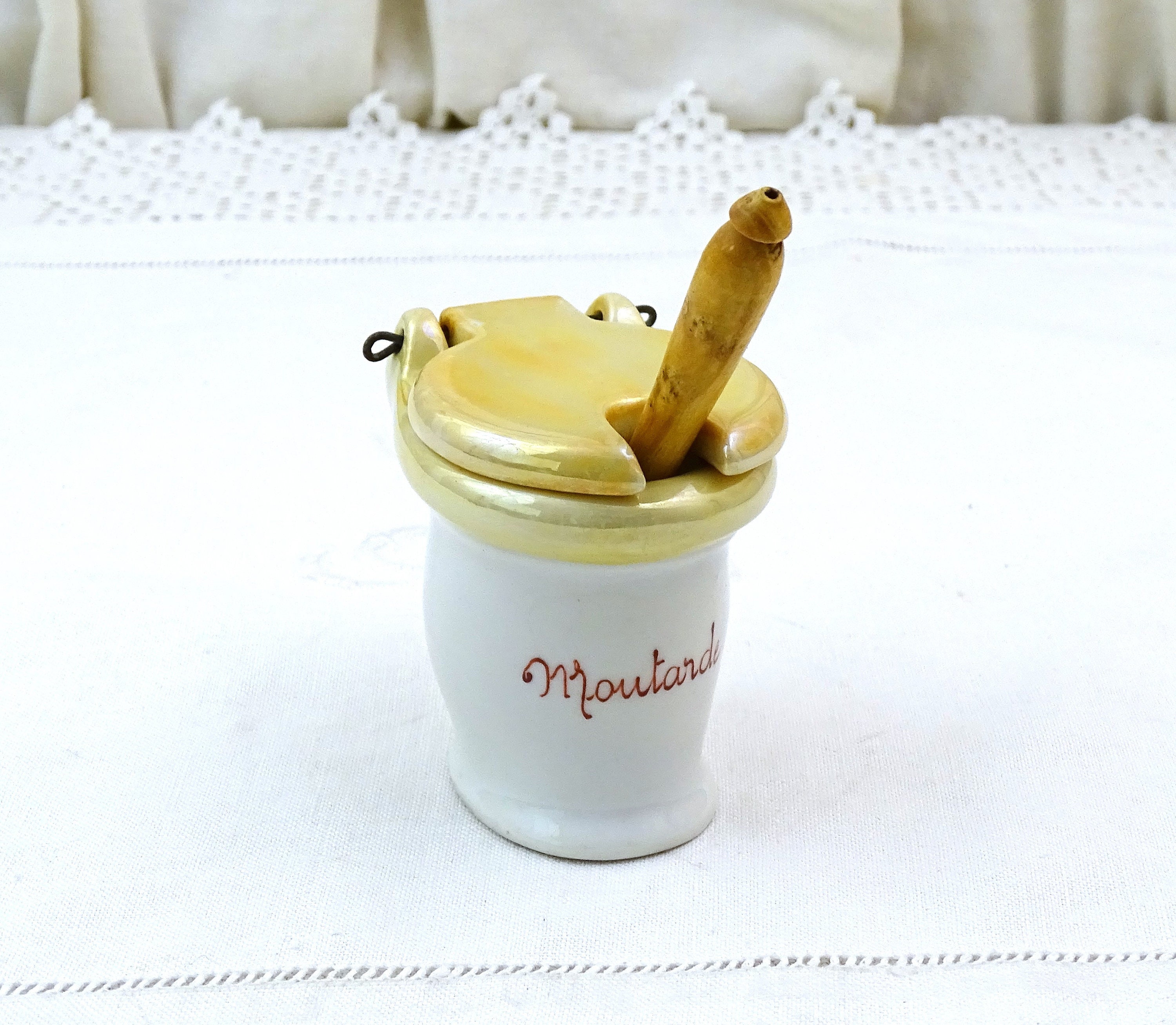 Vintage French Novelty Fine Porcelain China Ceramic Toilet Shaped