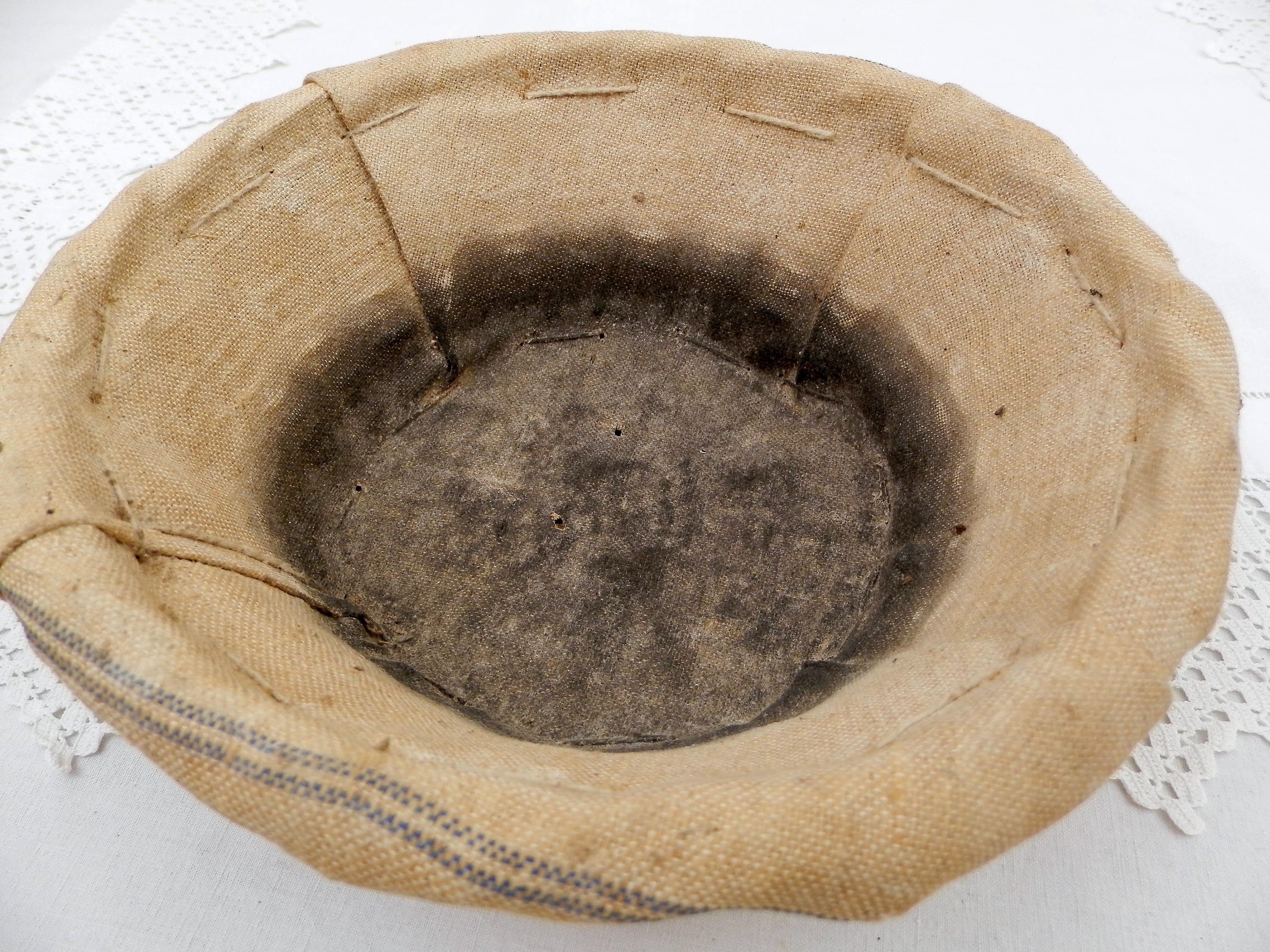 Antique French Boulangerie Wicker Bread Rising Basket / Bread Proofing