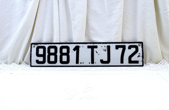 Vintage French Car License Number Plate / Vehicle Plate, Placophist Collection, Vintage Home Interior, Man Cave Decor Le Mans France