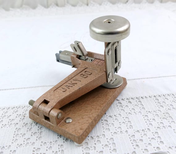 Vintage French Working Mid Century Industrial Metal Hand Stapler Jaky 60, 1960s /1950s Desk Office Decor from France Stapling Device