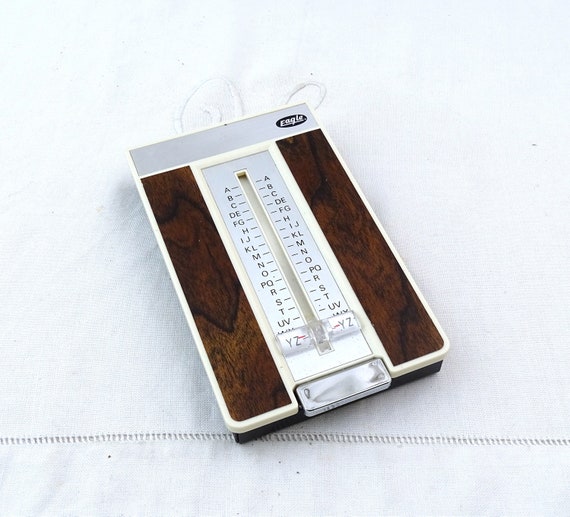 Vintage Unused 1960s / 1970s Pop Up Telephone and Address Index Card Book, Retro Phone Flip Up Number File from France, Old Style Office