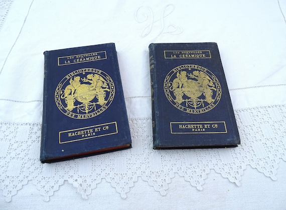 2 Antique French Books Ceramic History of the World Published by Hachette et Cie Paris in 1871 and 1868 1 and 3 Volumes, Pottery Reference