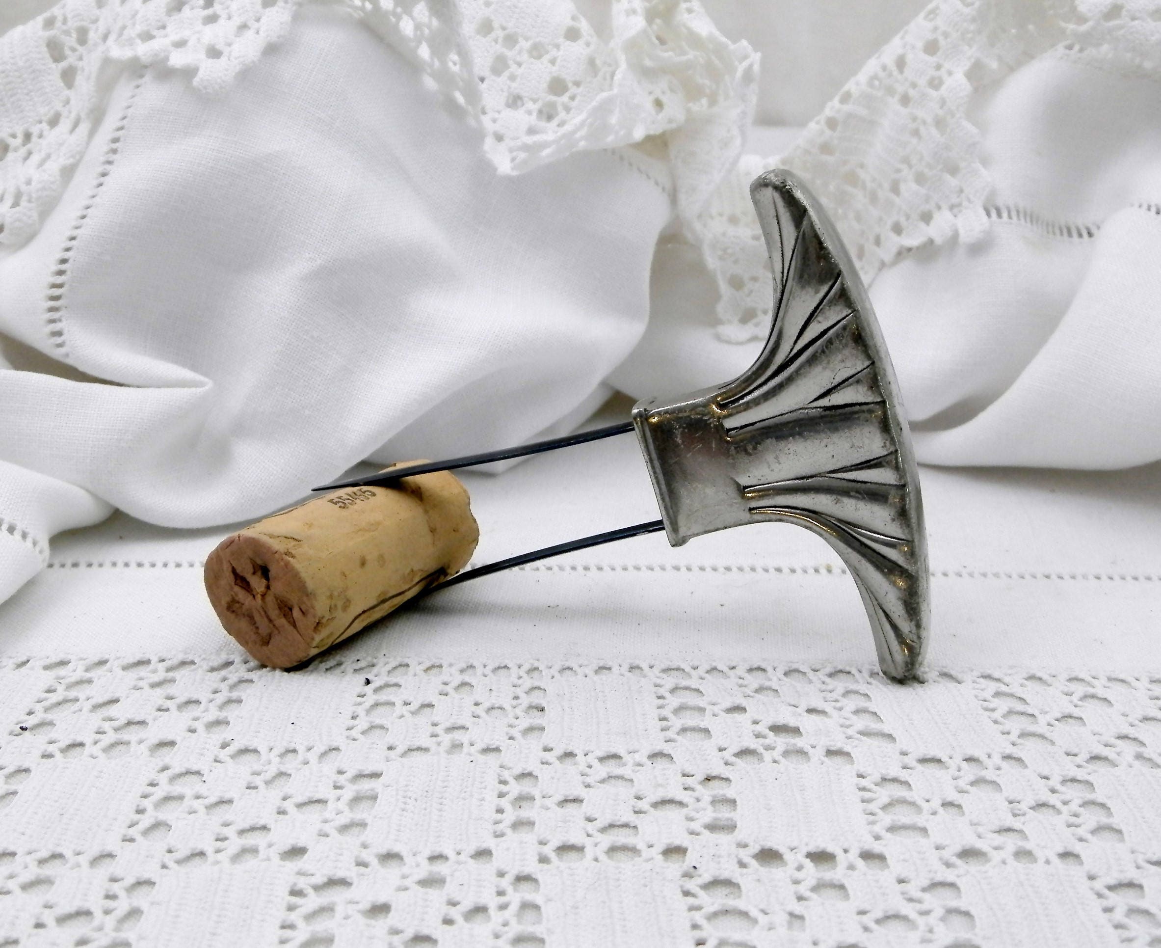 Vintage Royal Selangor Pewter Bottle Opener, Two Pronged Metal Wine