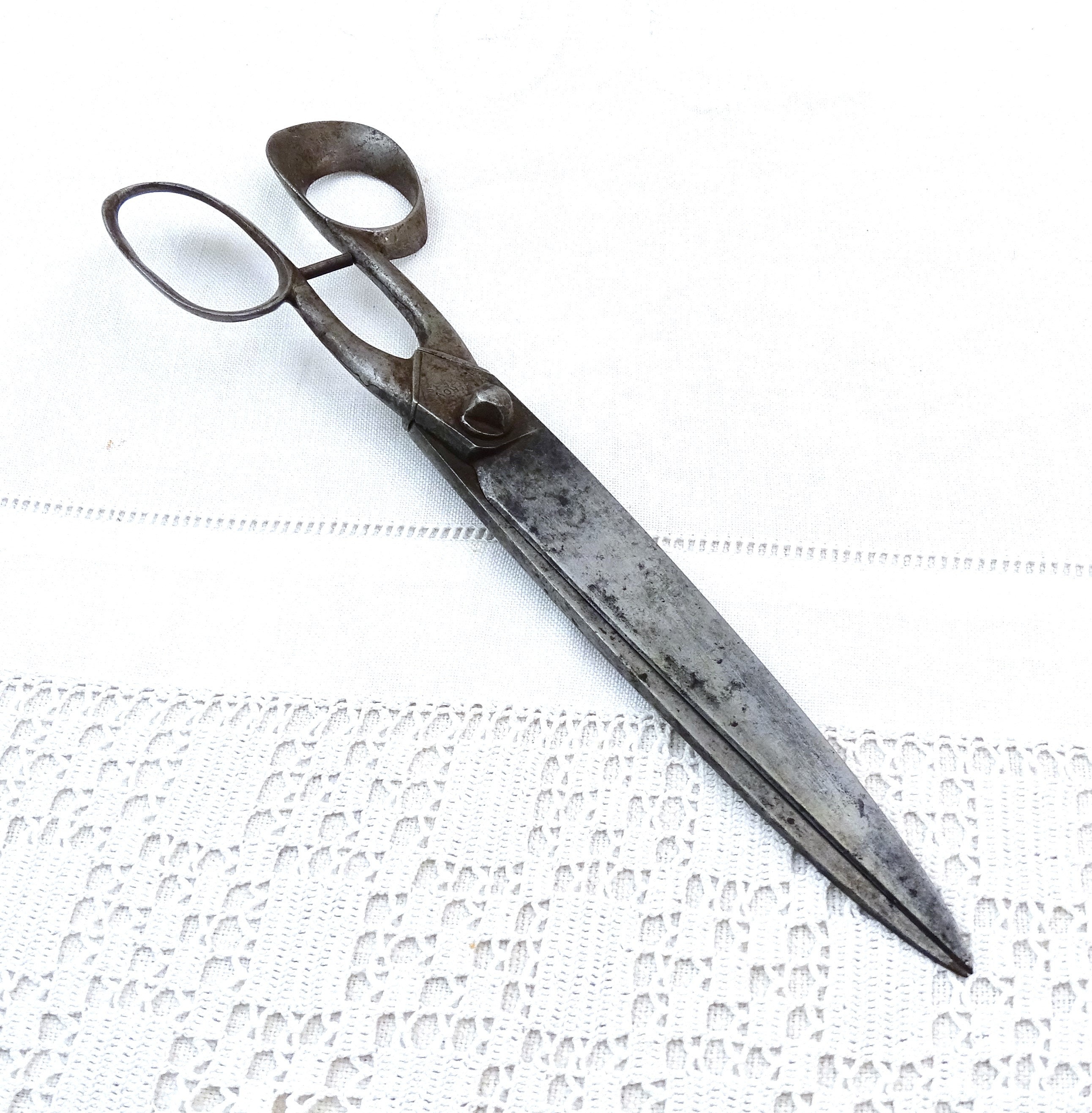 Antique Large Sized Drappers Scissors from Angers France in