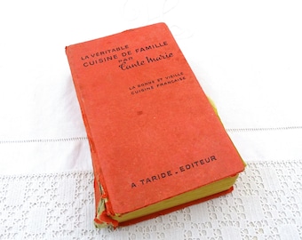 Livre de cuisine français vintage des années 1959 La véritable cuisine de famille par tante Marie plus de 1000 recettes, livre de cuisine rétro cartonné de France