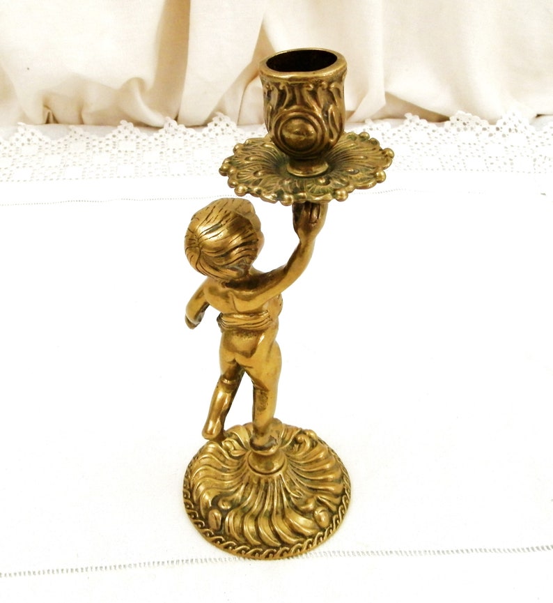Vintage French Bronze Cherub Angel Candle Holder / Chandelier Etsy
