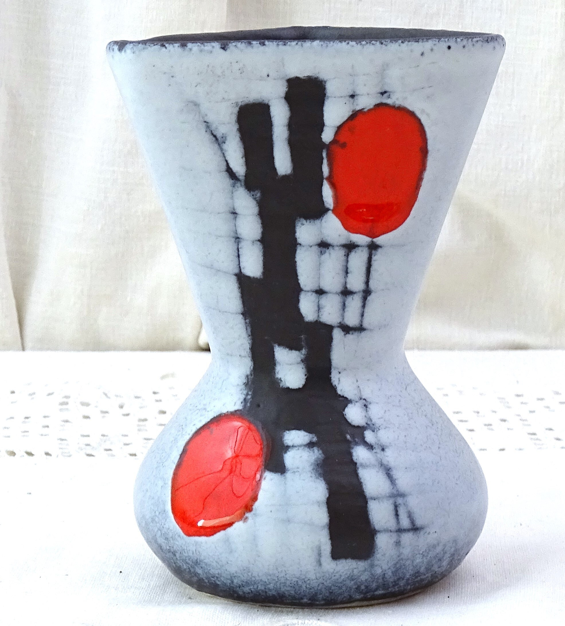 Vintage French Mid Century Modern Vallauris Studio Pottery Vase ...