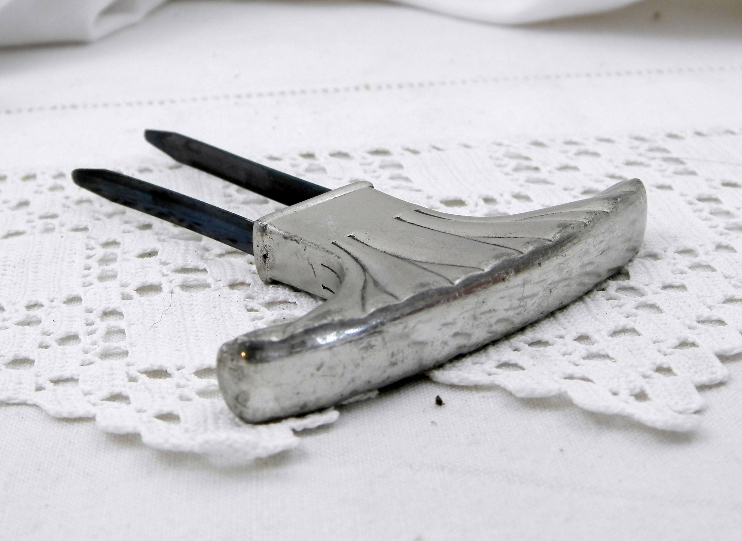 Vintage Royal Selangor Pewter Bottle Opener, Two Pronged Metal Wine