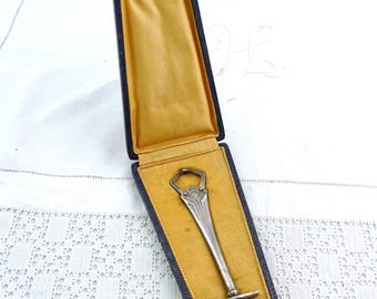 Vintage French Art Deco Silver Plated Sugar Cube Tongs in Box