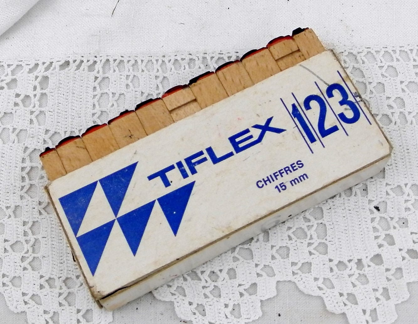 Tyflex Ink Vintage French Number Tiflex Price Tag Ink Printing Set 0 -9 plus F for ...