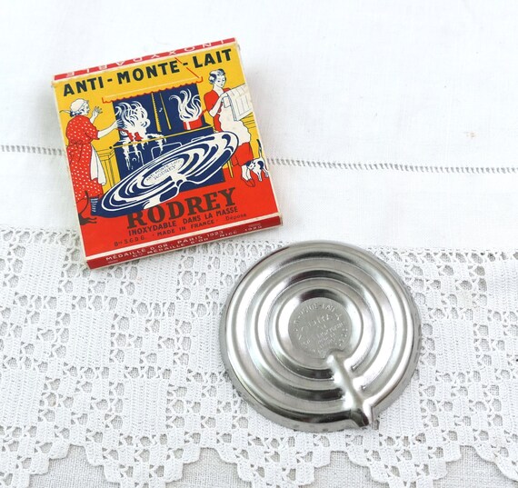 Vintage French Stainless Steel Milk Saver Rodery in Unused Condition with Original Box, Retro Milk Watcher, Milk Guard, Anti Monte Lait