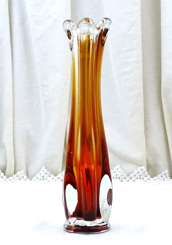 ヴィンテージ フランス ミッドセンチュリー 縞模様 透明 スイング