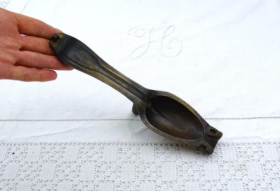 Antique French Bronze Foundry Casting Model for Pewter Spoon, Retro Curio Metalsmith Workshop Decor from France, Vintage Unusual Item