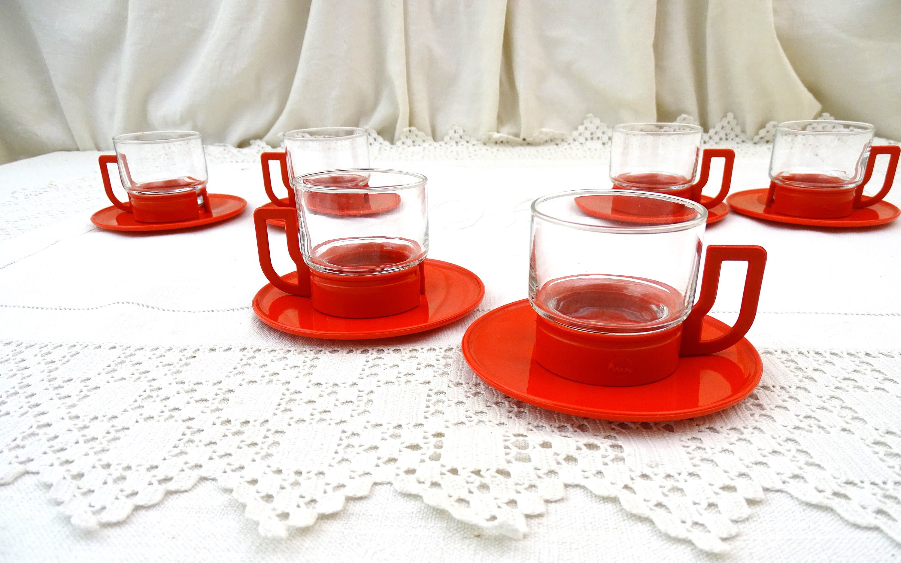Set of 2 Mid Century Vintage French Espresso Cups and Saucers by ...