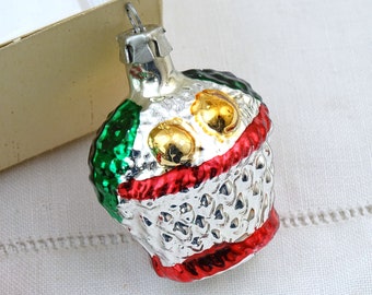 Lot De 6 Décorations De Noël Anciennes églomisé - Verre - Sapin, Boules, Cafetière