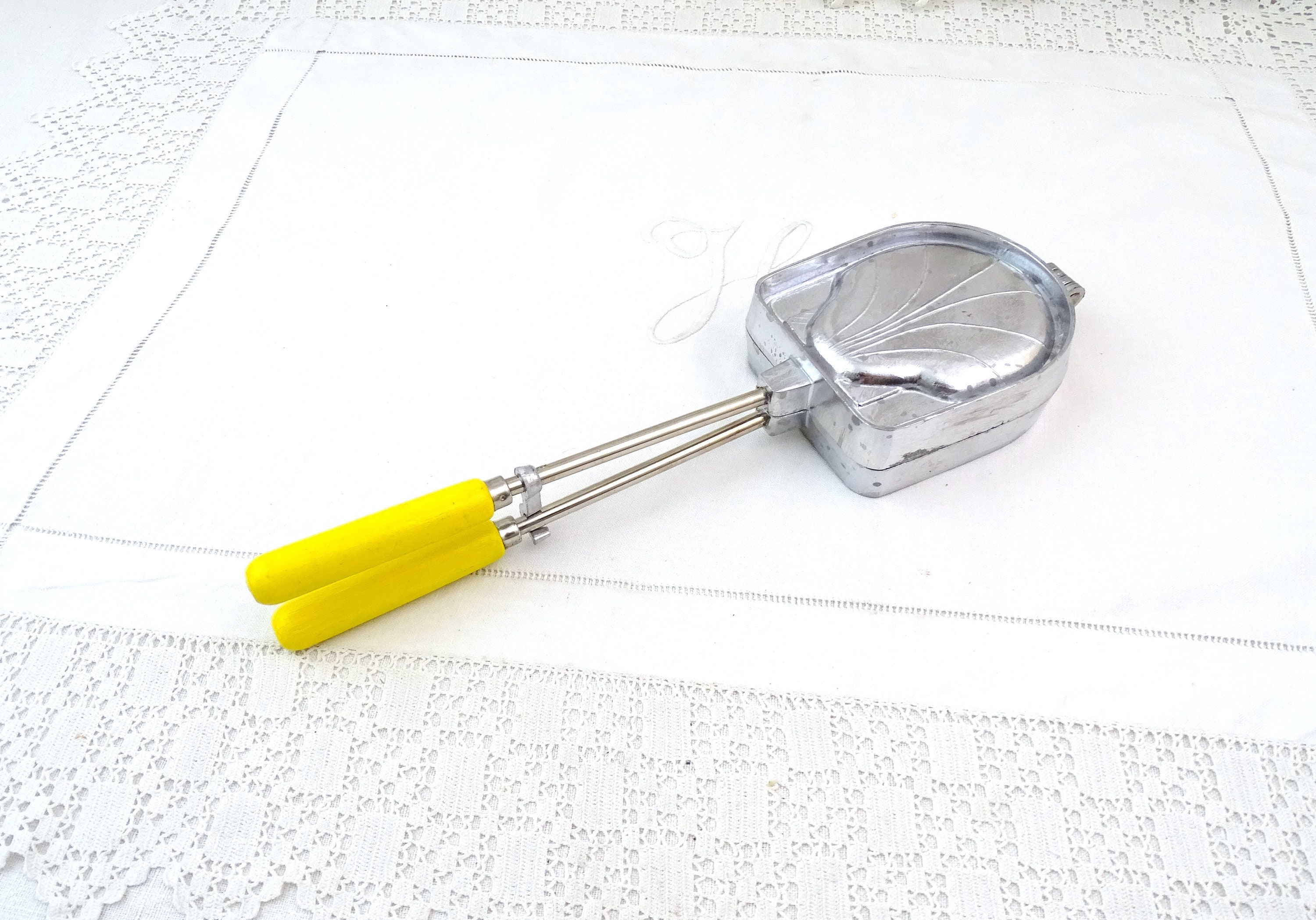 Vintage French Unused Metal Toasted Sandwich Maker for Gas Hob with