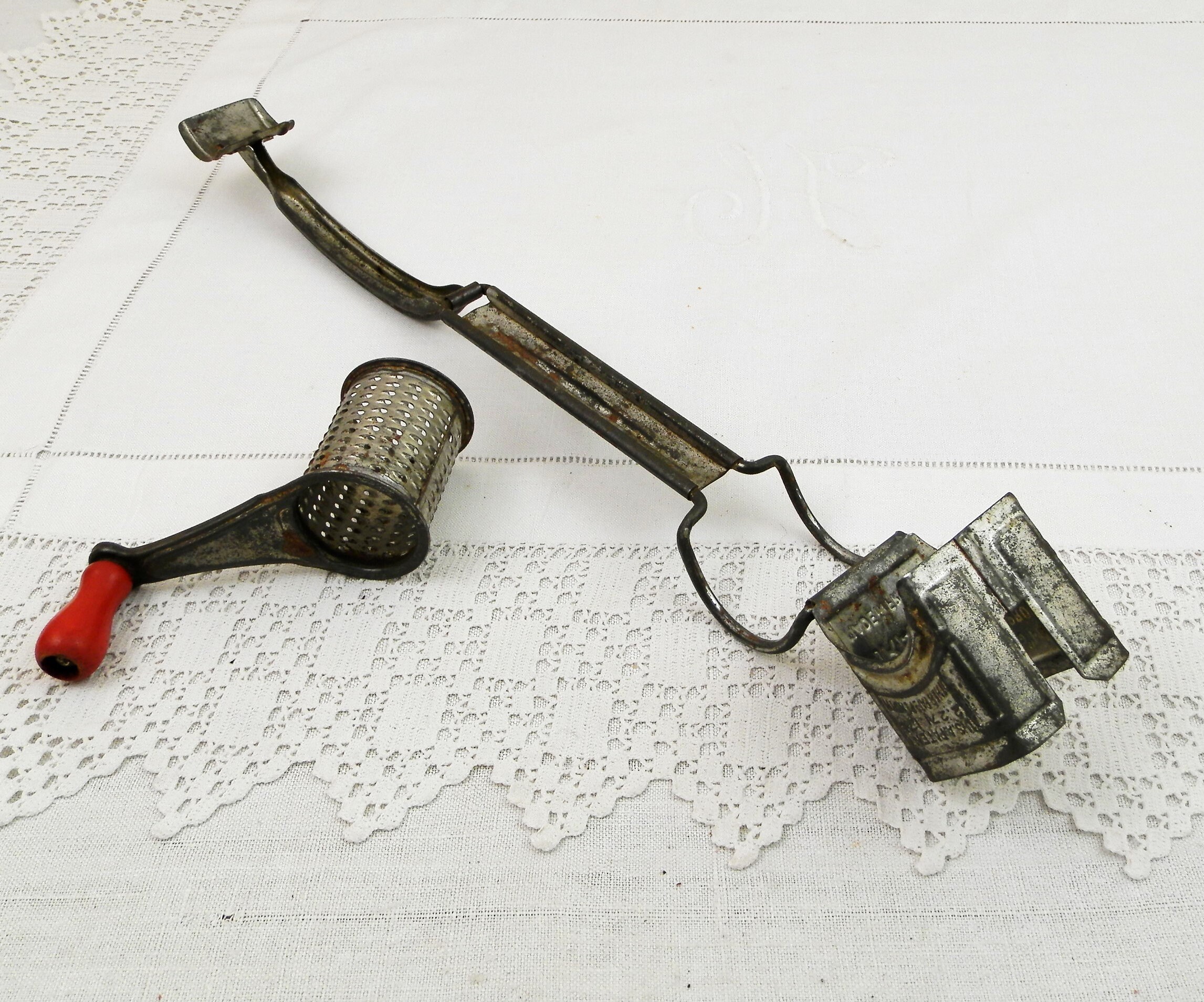 Vintage Mouli Grater / French Kitchenalia Cheese /wax /soap 