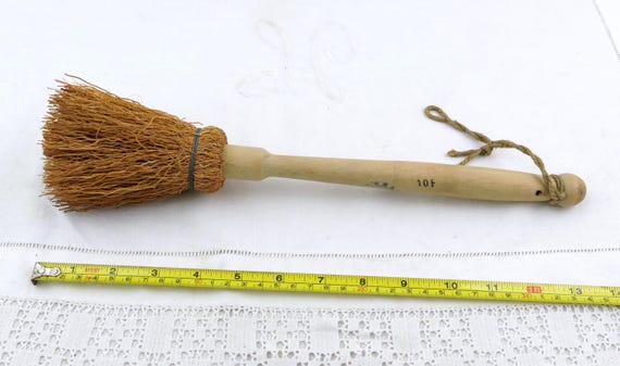 Large Vintage French New Old Stock Paint Brush with Stiff Bristles Wooden Handle, Unused Kitchen Brush, Ecofriendly Country Kitchen Decor