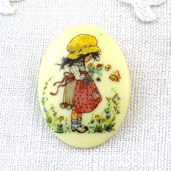 Bague Holly Hobbie Vintage Années 70 – Tenue Verte, Neuve Sous Emballage D'origine