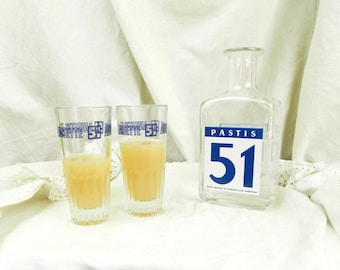 2 copas de anís vintage pastis francesas de 51 onzas / decoración francesa / bistró francés