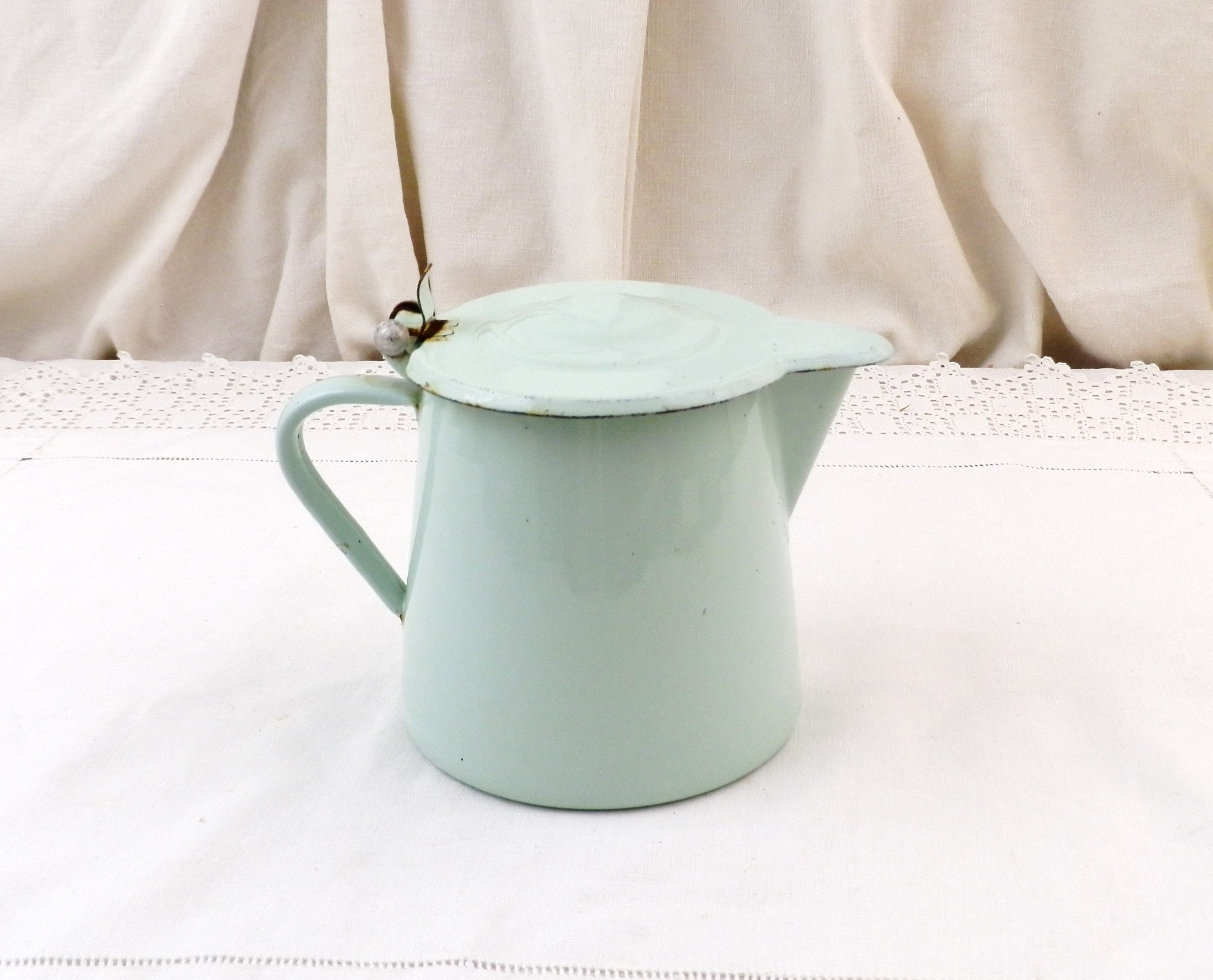 Porcelain Enamel Milk Pan | Green